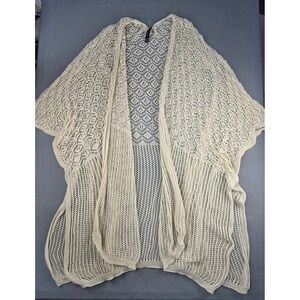Open-Knit Cream Women’s Cardigan Sweater